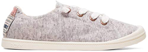 Roxy Women's Bayshore Slip On Sneaker Shoe, Heather Grey, 7 M US