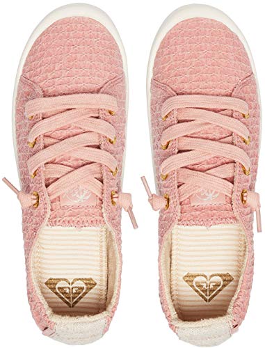 Roxy Women's Bayshore Slip On Sneaker Shoe, Peach Cream, 8 M US