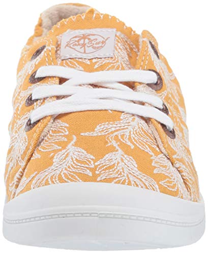 Roxy Women's Bayshore Slip On Sneaker Shoe, Mustard, 7.5 Medium US