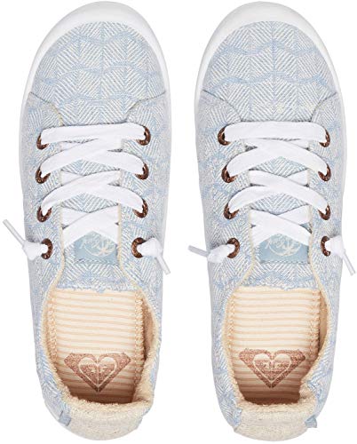 Roxy Women's Bayshore Slip On Sneaker Shoe, Denim, 8.5 M US