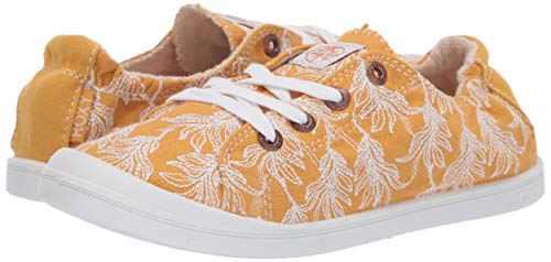 Roxy Women's Bayshore Slip On Sneaker Shoe, Mustard, 7.5 Medium US
