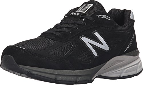 New Balance Men's Made 990 V4 Sneaker, Black/Silver, 7 M US