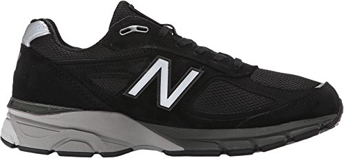New Balance Men's Made 990 V4 Sneaker, Black/Silver, 7 M US