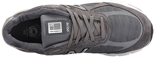 New Balance Men's Made 990 V4 Sneaker, Grey/White, 7 D US