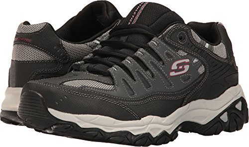 Skechers mens Afterburn M. Fit fashion sneakers, Charcoal/Black, 11.5 X-Wide US