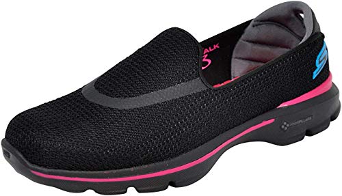 Skechers Performance Women's Go Walk 3 Slip-On Walking Shoe, Black Multi, 6.5 M US
