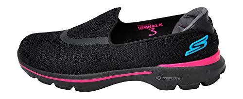 Skechers Performance Women's Go Walk 3 Slip-On Walking Shoe, Black Multi, 6.5 M US