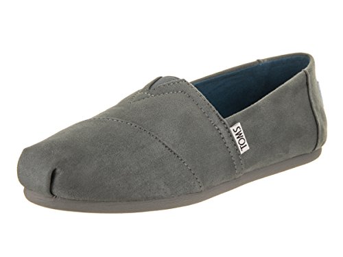 TOMS Women's Classic Slip-On (5.5 B(M) US, Steel Grey Microfiber Monochrome)