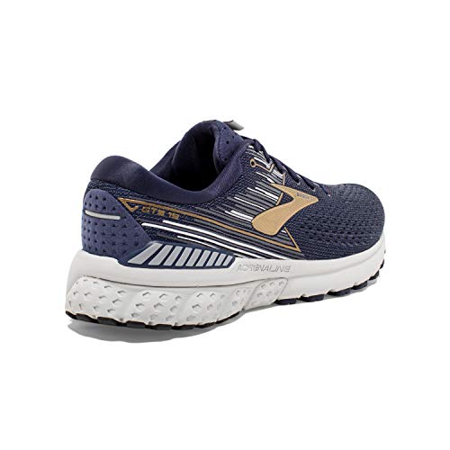 Brooks Mens Adrenaline GTS 19 Running Shoe - Navy/Gold/Grey - D - 13.0