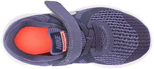 Nike Girl's Revolution 4 Toddler Running Shoe - Sanded Purple/Metallic Silver