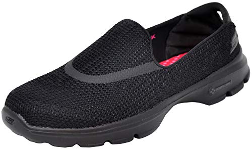 Skechers Performance Women's Go Walk 3 Slip-On Walking Shoe, Triple Black, 6.5 M US