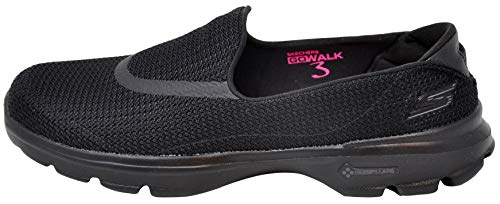 Skechers Performance Women's Go Walk 3 Slip-On Walking Shoe, Triple Black, 6.5 M US