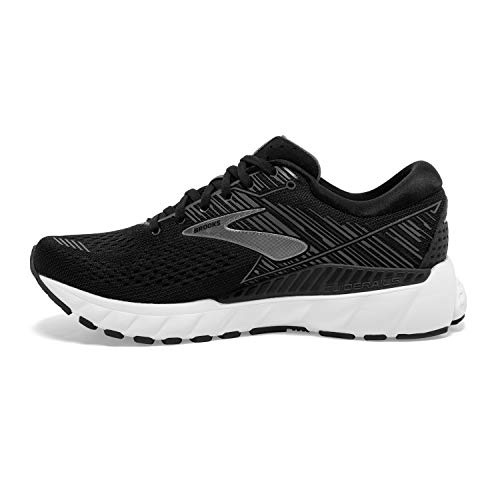 Brooks Mens Adrenaline GTS 19 Running Shoe - Black/Ebony/Silver - D - 9.0