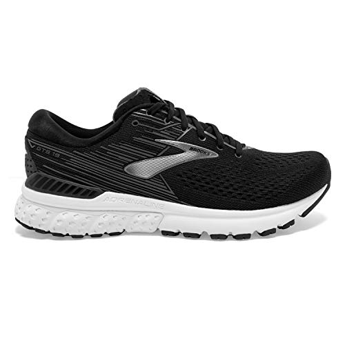 Brooks Mens Adrenaline GTS 19 Running Shoe - Black/Ebony/Silver - D - 9.0