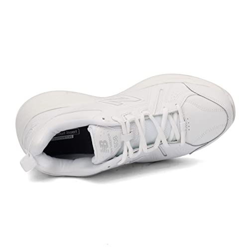 New Balance Men's 608 V5 Casual Comfort Cross Trainer, White/White, 16 Wide