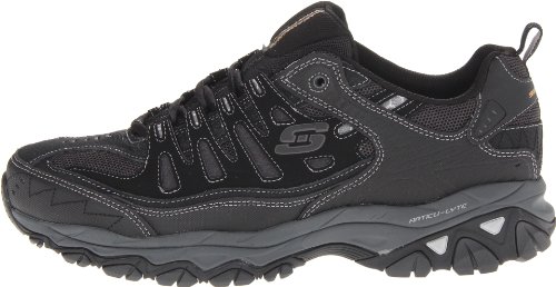 Skechers mens Afterburn M. Fit fashion sneakers, Black, 10 X-Wide US