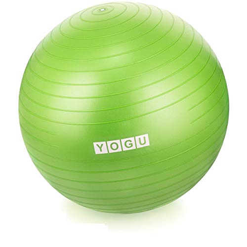 YOGU Stability Exercise Ball 65cm Yoga Balance Ball Birthing Ball with Air Pump Anti-Slip & Anti-Burst Supports 2000lbs Great for Yoga Pilates Abdominal Workout Fitness Ball and Office Chair