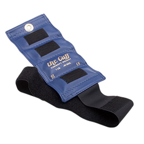 The Cuff Original Adjustable Ankle and Wrist Weight for Training, Dance, Running, Cardio, Aerobics, Toning, and Physical Therapy for Men and Women, 1 lb, Blue