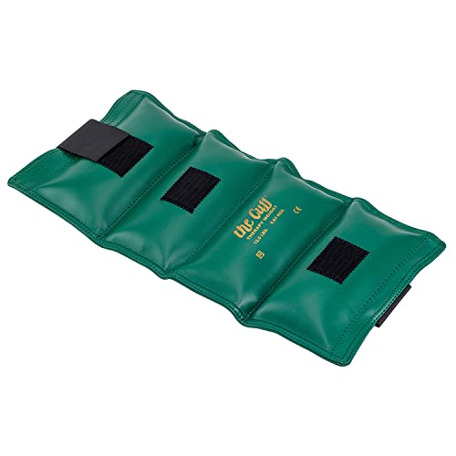 The Cuff Original Adjustable Ankle and Wrist Weight for Training, Dance, Running, Cardio, Aerobics, Toning, and Physical Therapy for Men and Women, 12.5 lb, Green