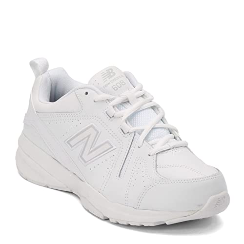 New Balance Men's 608 V5 Casual Comfort Cross Trainer, White/White, 10.5