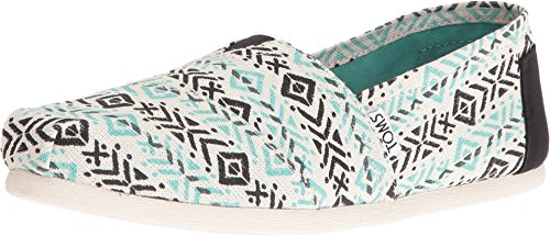 TOMS Women's Seasonal Classics Blue Multi Tribal Print Loafer 9.5 B (M)