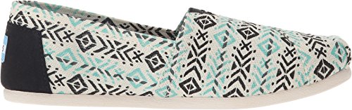 TOMS Women's Seasonal Classics Blue Multi Tribal Print Loafer 9.5 B (M)