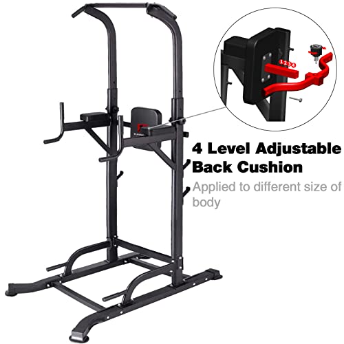 K KiNGKANG Power Tower Adjustable Height Multi-Function Home Strength Training Fitness Workout Station, T056