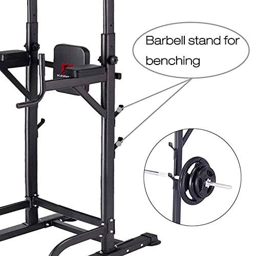 K KiNGKANG Power Tower Adjustable Height Multi-Function Home Strength Training Fitness Workout Station, T056