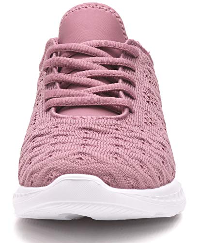 Joomra Women Gym Shoes Mauve Comfy Stylish Walking Sports for Ladies Lightweight Fitness Sport Fashion Tennis Sneakers Zapato de Mujer Size 7