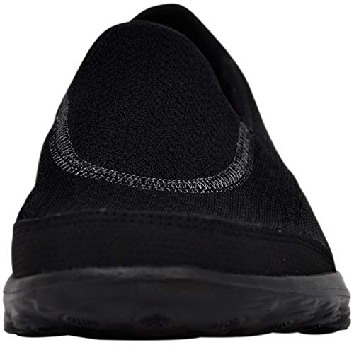 Skechers Performance Women's Go Walk 2 Slip-On Walking Shoe, Black/Silver, 9.5 M US