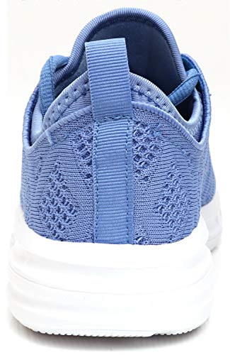 Joomra Women Tennis Shoes Fashion Gym Ladies Lightweight Street Comfortable Jogging Walking Sport Athletic Sneakers Blue Size 8
