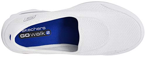 Skechers Performance Women's Go Walk 2 Slip-On Walking Shoe, White, 9.5 M US