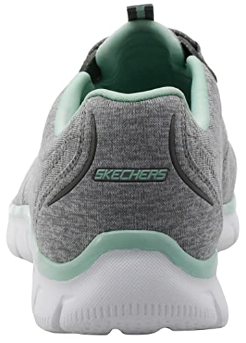 Skechers Women's Sport Empire - Rock Around Relaxed Fit Fashion Sneaker, Grey Mint, 8.5 B(M) US