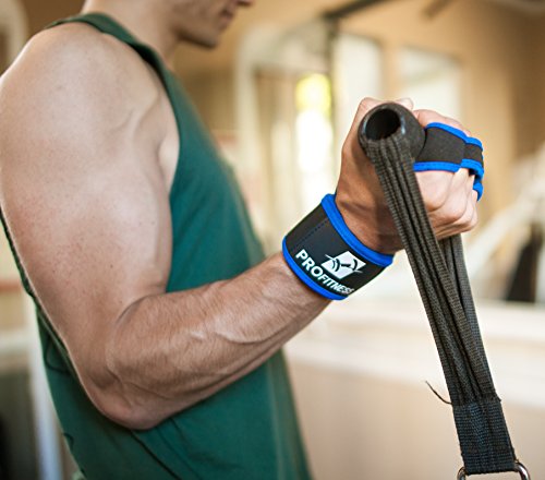 ProFitness Workout Gloves with Straps Best Workout Gloves for Weight Lifting, Gym Workouts (Royal Blue, X-Small)