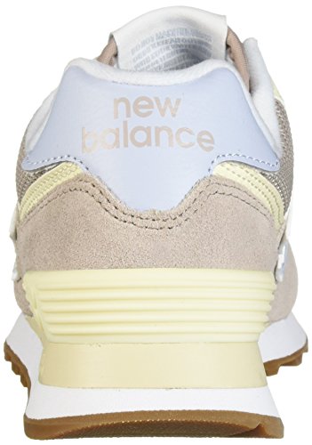 New Balance Women's 574 V2 Summer Sneaker, Flat White, 10 B US