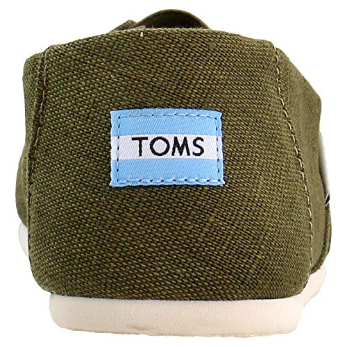 TOMS mens Espadrilles, Green Military Olive Heritage Canvas 301, 11.5 US