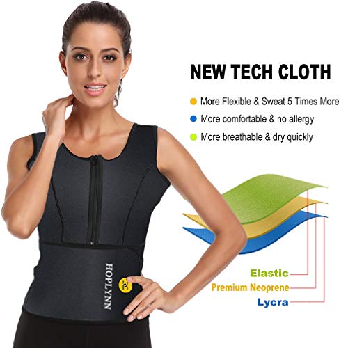 HOPLYNN Waist Trainer Vest for Women - Black, Large