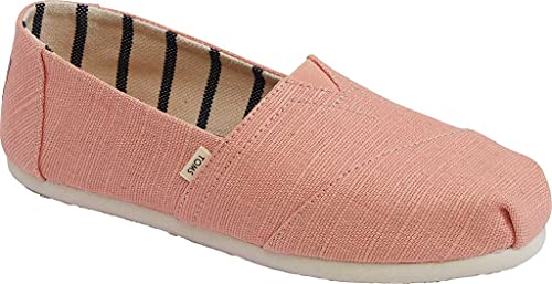 TOMS Women's Seasonal Classic Alpargata Coral Pink Heritage Canvas 5 M