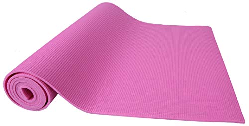 Anti-Tear Pink Yoga Mat with Carrying Strap