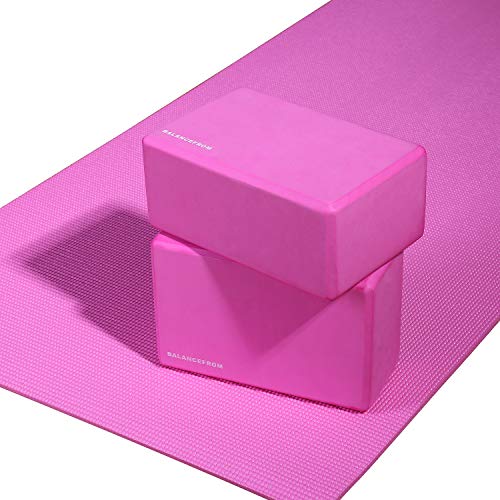 Anti-Tear Pink Yoga Mat with Carrying Strap