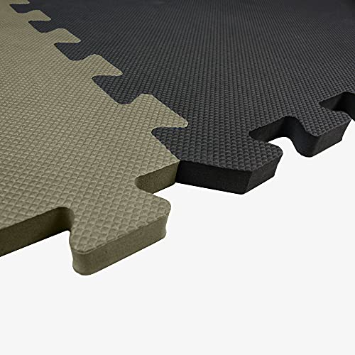 IncStores 5/8 Inch Thick Premium Soft Foam Flooring Tiles | High-Density Interlocking Foam Tiles for Vibrant Floor Protection in Your Home Gym, Playroom, and More | Olive, 36 Pack
