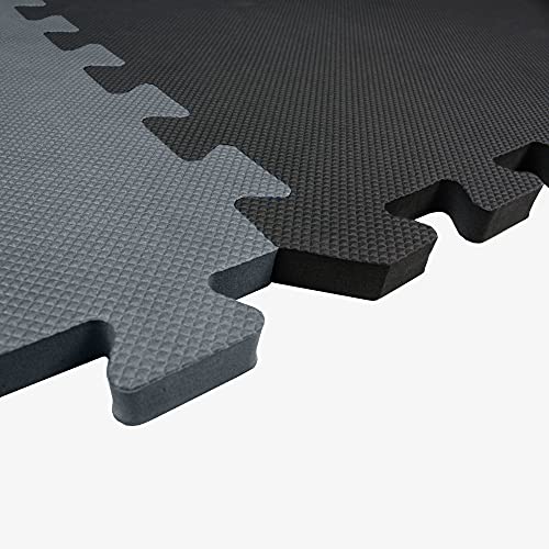 IncStores 5/8 Inch Thick Premium Soft Foam Flooring Tiles | High-Density Interlocking Foam Tiles for Vibrant Floor Protection in Your Home Gym, Playroom, and More | Grey, 12 Pack