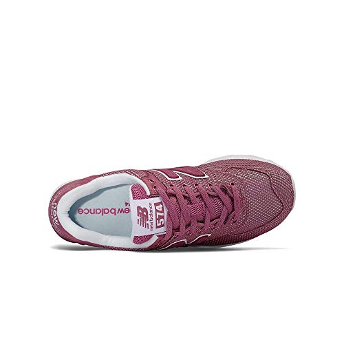 New Balance Women's 574 V2 Mermaid Sneaker, Dragon Fruit/Wh, 6.5 W US