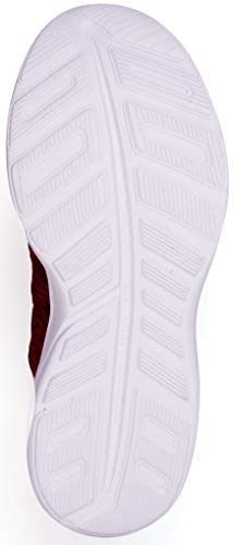 Joomra Womens Stylish Sneakers Burgundy Flats Gym Slipon Exercise Ladies Lightweight Workout Jogging Walking Athletic Tennis Shoes Burgundy Size 9