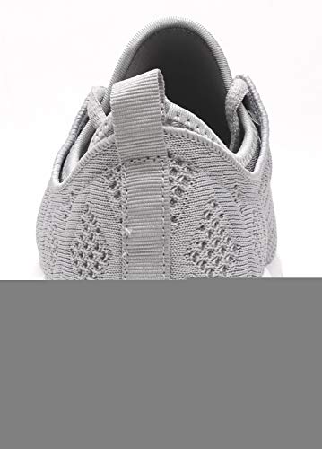 Joomra Women Tennis Shoes Lightweight for Ladies Gym Jogging Walking Stylish Fitness Athletic Fashion Sneakers Grey Size 10