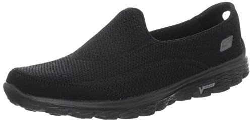 Skechers Performance Women's Go Walk 2 Slip-On Walking Shoe, Black/Black, 7.5 M US