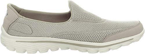 Skechers Performance Women's Go Walk 2 Slip-On Walking Shoe, Stone, 8 M US