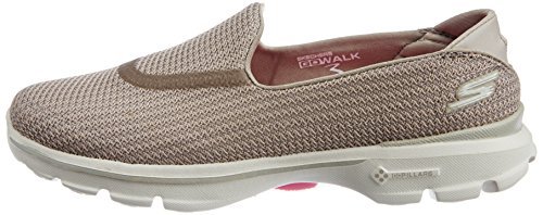 Skechers Performance Women's Go Walk 3 Slip-On Walking Shoe, Stone, 6 M US