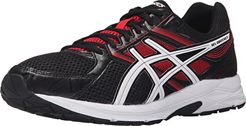ASICS Men's Gel Contend 3 Running Shoe, Onyx/Snow/Racing Red, 8 M US