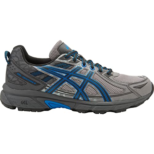 ASICS Men's Mens Gel-Venture 6 Athletic Shoe, Aluminum/Black/Directoire Blue, 12.5 4E US